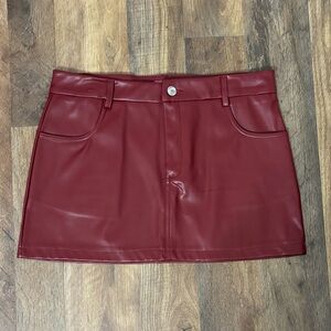 Edikted Maya Faux Leather Mini Skirt